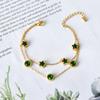 Pulseira artística fresca de estrela de cinco pontas de camada dupla Joias femininas que não desbotam Pulseira de aço titânio Novo