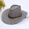 Chapéu Masculino de Verão Proteção Solar Aba Larga Chapéu de Sol Algodão e Linho Chapéu Cowboy Viagem Lazer Chapéu de Pesca Chapéu de Montanhismo ao Ar Livre