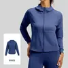 Chamarra de Yoga Holgada con Capucha para Mujer, Conjunto de Ropa Deportiva Fitness Elástica de Manga Larga, Top Transpirable de Secado Rápido Estilo Casual