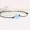 Pulsera para Pareja Pequeña Transparente Estilo Mori Piedra de Arena Azul Arenas Cuerda Estilo Mori Simple Combinable Regalo Conmemorativo Joyería