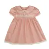 Vestido de Verão Novo Estilo para Meninas Estilo Coreano com Barra de Renda Gola Boneca Macacão Bebê Peça Única Roupas Combinando para Irmãs