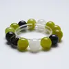 [Cristal Esmeralda] Pulsera de Cuarzo Rutilado Verde de Cristal Natural para Mujer La Más Fácil de Combinar Regalo Pulsera de Cristal Blanco Venta al por Mayor