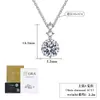 Collar de plata de ley s925 con moissanita para mujer, cadena para la clavícula de estilo ins lujosa con seis puntas incrustadas, collar de moissanita de un quilate
