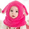 Gorro infantil de otoño e invierno al por mayor, gorro de princesa para madre y bebé con protección para los oídos, gorro cálido para bebé, gorro con orejas largas de felpa unido 5601