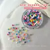 Cuentas de Vidrio de Color Dopamina Accesorios para Uñas Arte de Uñas Kit de Materiales para Manualidades con Cuentas Hecho a Mano Decoraciones de Pedrería para Uñas Wearables