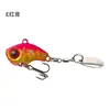 Isca Metal Vib Chapa de Ferro Novo Modelo Pequeno Redemoinho Giratório Spinner de Metal com Anzol Triplo para Pesca em Água Salgada Água Doce Imitação Biônica