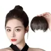 Cabello Corto de Aspecto Natural con Flequillo al Aire para Mujeres, Cabello Real para Reducir la Apariencia de Edad, Flequillo Falso Denso