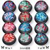 Venta caliente transfronteriza 3mm mariposa 12 colores traje lentejuelas metálicas para arte de uñas brillo polvo de brillo material de gel para esmalte de uñas
