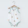 Ropa de Bebé Chaleco Envolvente Ropa de Pedos Ropa de Verano para Bebé Algodón Infantil Sin Mangas Trasero Triángulo Sombrerita Camiseta Recién Nacido Verano