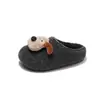 Pantuflas de Algodón Cerradas para Niños 2026 Invierno Nuevos Zapatos Peludos para Niñas Pantuflas de Dibujos Animados con Felpa Cálida Tipo Birkenstock