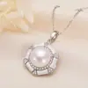 Comercio Exterior Transfronterizo Wholesale Joyería Zhuji Lámpara Colgante Hexagonal Lujo Elegante Moda Versátil Collar de Perlas de Agua Dulce