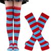 Calcetines navideños, calcetines de vestir, Halloween, accesorios de cosplay, calcetines altos, calcetines de rayas para Acción de Gracias, guantes, calcetines, traje.
