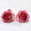 Decoración de Pared de Flores para Boda Rosa Otoñal Europea Ramillete de Flores Cabeza de Sombrero Rosa Simulada Retro Accesorios Florales