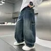 Jeans Holgados Rectos de Otoño para Niños, Pantalones Nuevos de Patchwork Primavera-Otoño 2026 para Niños Mayores, Pantalones Infantiles de Moda al por Mayor Transfronterizo