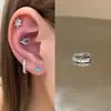 Lindo Brinco de Osso da Orelha Sino Amor Fofo Delicado Brincos de Saturno Feminino Versátil Elegante Parafuso de Osso da Orelha