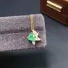 Venta al por mayor de fábrica Popular Colgante de Esmeralda Natural Plata S925 Incrustado Piedra Principal 7*7 Joyería de Lujo Venta Directa de Fábrica