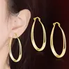 Nuevos Pendientes de Aro Lisos, Elegantes, Sencillos y Versátiles, Pendientes Exagerados Europeos y Americanos Creativos, Exclusivo de Comercio Transfronterizo
