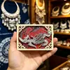 Imán de Refrigerador Cultural y Creativo de la Aldea Miao Qianhu de Guizhou, Corona Miao, Imán de Refrigerador Teñido con Índigo para Tocados Miao, Refrigerador con Bordado Miao