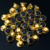 Pedras de Strass de Vidro Cristal para Costura à Mão, Pedras de Strass com Borda Decorativa Anti-Risco, Botões, Abotoaduras, Materiais de Acessórios para DIY de Vestido de Casamento, 36 Peças