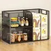 Estante de almacenamiento de escritorio, organizador de vasos de agua para encimera de mesa de comedor, mueble de aparador extraíble, armario de almacenamiento de bocadillos para mesa de cocina