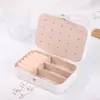 Caja de Joyería Caja de Almacenamiento Portátil Pequeña y Exquisita Viaje Estilo Europeo Anillo Collar Pulsera Aretes Aretes Caja de Almacenamiento