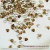 Pedras de strass marrom melardo para nail art, strass pontiagudos amarelo esfumaçado cintilantes, decorações de unha mistas de ovo de pombo e bala de rocha