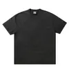 Camiseta Pesada 300G Cor Sólida Vintage Lavada Transfronteiriça Masculina e Feminina Solta Ombro Caído Manga Curta Marca Tendência Top Liso