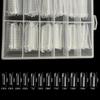 Molde para uñas con pegamento para extensión transfronteriza con escala, 100 piezas, herramienta especial para extensión de uñas, sin papel, cristal, para uñas