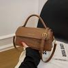 Bolsa Popular Feminina Nicho High-end Western Style Textura 2023 Nova Moda Commuter Shoulder Crossbody Bagel Bagel Bag