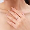 Anillo de Plata Esterlina S925 para Mujer Estilo Coreano Moderno Simple con Incrustaciones de Diamantes Anillo de Dedo Diseño Nicho Ins Apilable Joyería de Mano
