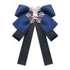 Joyería Nueva de Corea del Sur Europea y Americana Color Navideño Pedrería Copo de Nieve Broche de Lazo Grande Accesorios para Blusa Corbata de Lazo