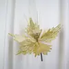 26cm Flores Artificiais de Natal Decoração de Casamento Flores Artificiais Arranjo de Árvore de Natal Guirlanda de Flores de Seda Artificiais Flores Artificiais