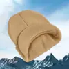 Gorro de Punto Estilo Europeo y Americano Transfronterizo con Visera, Gorra de Béisbol Negra, Gorro de Punto de Ala Ancha para Otoño e Invierno, Estilo Versátil
