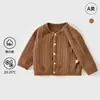 Cárdigan de Punto Otoñal para Bebé, Chaqueta Infantil de Manga Larga para Primavera y Otoño, Ropa Exterior Elástica, Ropa Casual, Top Sencillo y Versátil