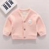 Roupa Externa para Bebê Outono e Inverno Cardigã Quente com Forro de Lã para Meninos, Roupa Espessa para Bebês, Tops para Crianças Pequenas, Roupas de Inverno para Meninas