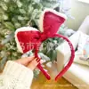 Acessórios de Cabelo Populares de Laço Grande de Natal Papai Noel Floco de Neve Galhadas Adorno Decorativo para Cabeça Infantil Decoração Doce de Feriado