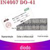 Diodo 4007 1N4007 D0-41 pacote em linha retificador diodo trançado diodo série completa