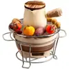 Conjunto Completo de Utensílios para Fogão a Carvão para Preparo de Chá, Churrasqueira, Conjunto para Lareira de Uso Doméstico, Fogão a Carvão, Fogão de Argila para Exterior