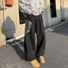 Jeans Vintage de Bolsillo Grande tipo Cimitarra para Hombres y Mujeres, Pantalones Anchos de Pierna Ancha con Retazos Vintage Rojos a Cuadros