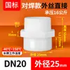 Conector de Tubería Roscado Externo de Fusión en Caliente de Paso Directo de PVDF Rongsheng, Resistente a Altas Temperaturas, Ácidos y Álcalis