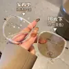 Gafas de miopía poligonales multicolor para mujer, estilo ins, alto valor estético, montura grande, hace que la cara se vea más pequeña, lentes transparentes