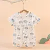 Ropa de bebé, Ropa de verano, Mamelucos para bebés recién nacidos, Batas de manga corta para Luna Llena y 100 Días, Verano delgado estilo coreano suave