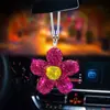 Colgante de Coche Margarita Pequeña con Pedrería para Espejo Retrovisor del Coche Decoración Interior de Coche Estilo Pastoral Fresco Pequeño Decoración de Coche