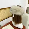 Sombrero de Punta Abierta Peludo Banda de Sombrero de Piel Sintética de Zorro Cálido Engrosado Sombrero de Punta Abierta sin Visera de Piel Sintética para Mujer Invierno