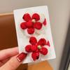 Horquilla con borlas de Año Nuevo para niños, accesorios para el cabello antiguos festivos rojos, horquilla para niñas, tocado para niña pequeña, Año Nuevo