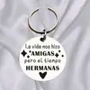 Llavero de Acero Inoxidable Llavero de Amigo Regalo, Regalo de Cumpleaños de Amistad