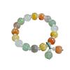 Pulsera de Jade Dorado Nuevo Natural Duobao Calabaza Cuentas Mujer Colorido Jade Ágata Pulsera China Nueva Venta al por mayor en vivo