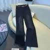 Jeans de campana de tiro alto azul vintage hechos a medida para mujer, corte slim recto, nuevo estilo versátil otoño 2026