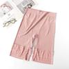Pantalones Cortos de Seguridad Extendido Anti-Exposición de Alta Elasticidad Sin Costuras Talla Plus para Mujer, Pantalones Cortos de Seguridad para Mujer Talla Plus con Borde de Encaje en la Pierna
