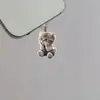 Decoração de Plugue de Poeira para Celular Acrílico Gato Cruzado Plano 2D Porta de Interface Oval Decoração Fofa